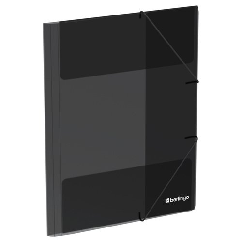 Папка на резинке Berlingo No Secret А4 600мкм полупрозрачная черная 290₽
