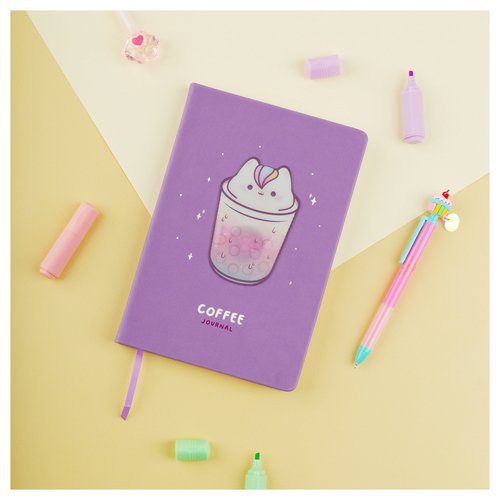 Ежедневник недатированный Meshu Magic Catffee house A5 136л кожзам 950₽