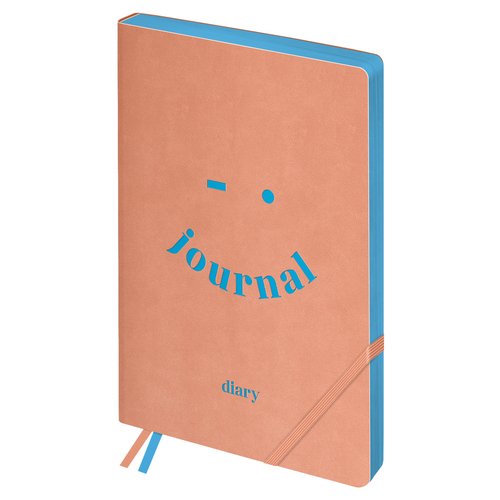 Ежедневник недатированный BG Neon, B5, 136 л, мягкий переплет, кожзам, розовый, цветной срез, с резинкой