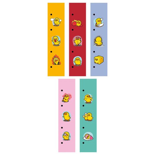 Закладки для тетрадей на кольцах Утиные истории 45х210 мм 5 шт 150₽