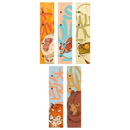 Закладки для тетрадей на кольцах Дикая природа картон 5 шт 150₽