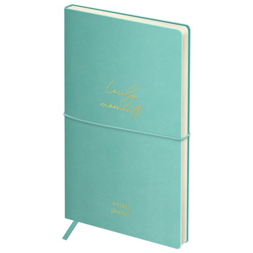 Еженедельник недатированный Greenwich Line Envelope Tiffany 100х170 мм 64л мягкий переплет кожзам с резинкой 580₽