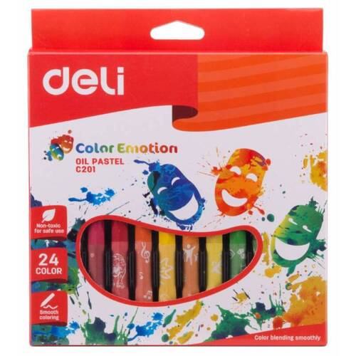 Масляная пастель Deli Color Emotion шестигранная 24 цвета 580₽