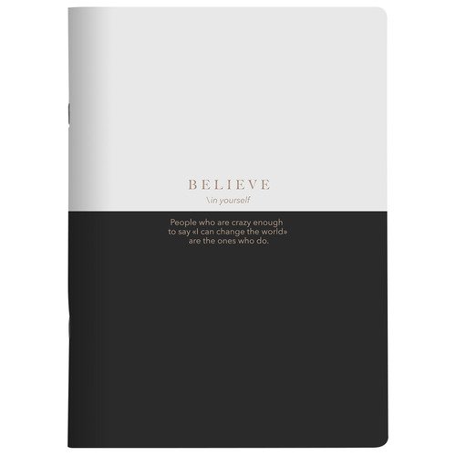 Тетрадь общая Be Smart Believe 210х295 мм 48л клетка мягкий переплет скрепка айвори полоса 340₽
