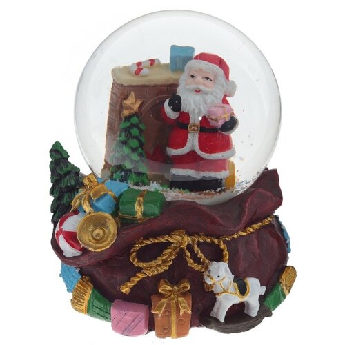 Фигурка декоративная в стеклянном шаре Remeco Дед Мороз D6 см 8х8х9 см 791965 395₽