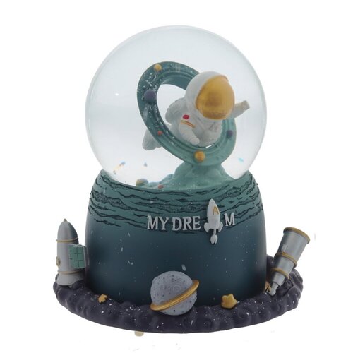 Фигурка декоративная в стеклянном шаре Remeco Космонавт музыка подсветка вьюга движение D10 15х15х165 см 814342 1995₽