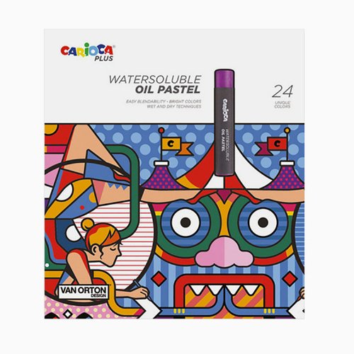 Набор водорастворимой масляной пастели Carioca Plus 24 цвета 1500₽