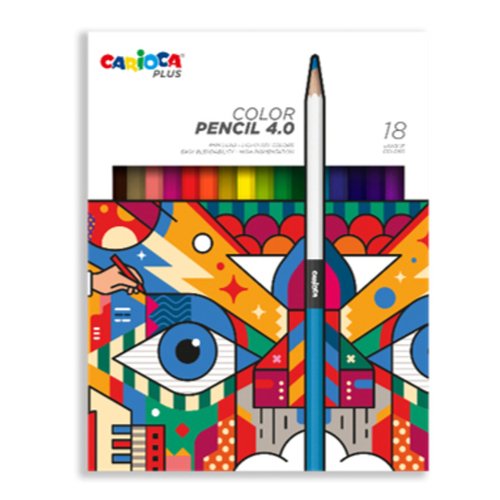 Карандаши цветные заточенные Carioca Plus 18 цветов 1300₽