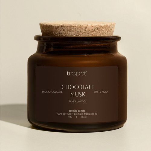 Свеча ароматическая Brown Шоколадный мускус, 100 мл