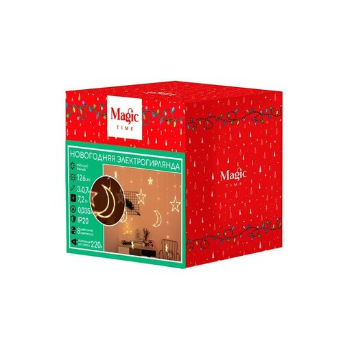 Новогодняя электрогирлянда Феникс-Презент 126 LED ламп 300 x 70 cм 845₽