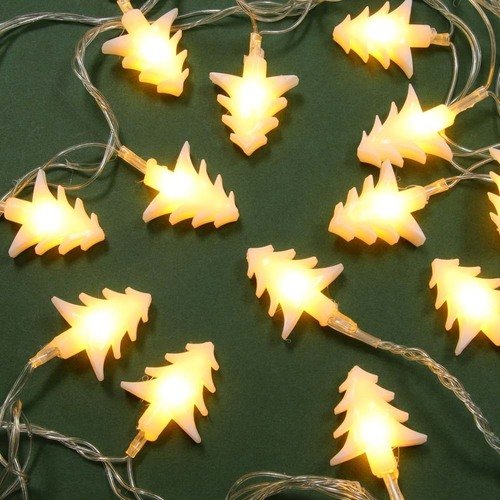 Гирлянда электрическая Сноу Бум насадка Матовая елочка 5м, 20LED, шампань, постоянное свечение, 220В