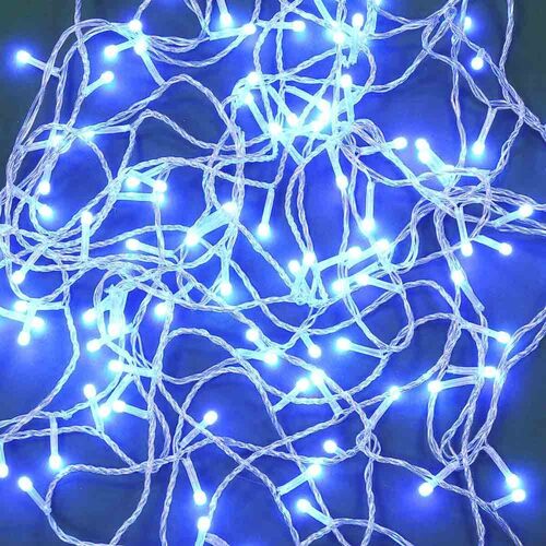 Гирлянда электрическая Сноу Бум вьюн 10м 120LED цветной диод синий 8 режимов 220В 360₽