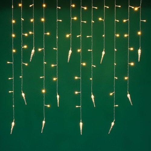 Гирлянда электрическая Сноу Бум бахрома с сосульками 250x30х50x70мм 80LED шампань 220В 425₽