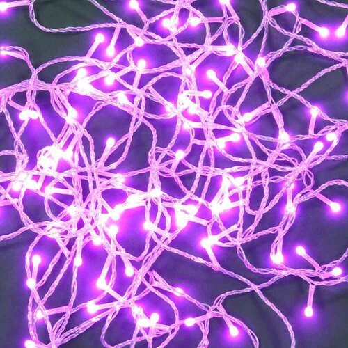 Гирлянда электрическая Сноу Бум вьюн 10м 120LED цветной диод розовый 8 режимов 220В 345₽