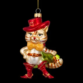 Украшение ErichKrause Decor Кот в сапогах, 13,5 см, стекло