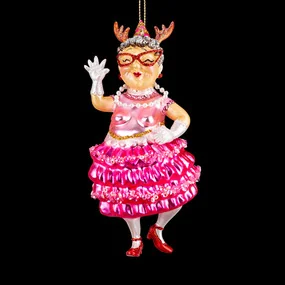 Украшение ErichKrause Decor Миссис Санта на вечеринке, 14 см, стекло