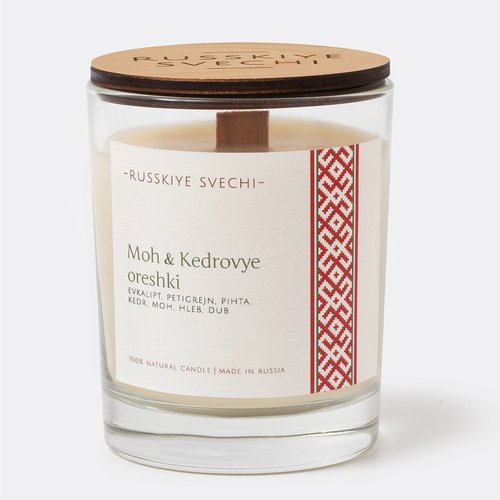 Свеча ароматическая Russkiye Svechi Мох и кедровые орешки 200 мл 1890₽