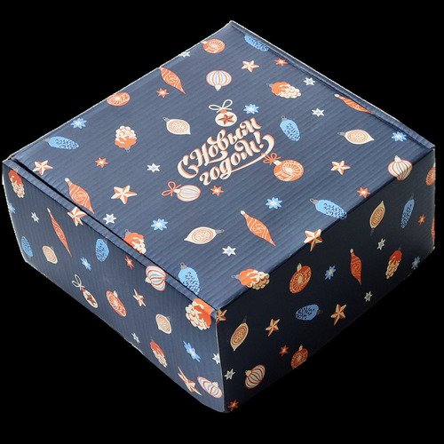 Коробка подарочная Be Smart картон с ламинацией 200х200х100 мм Коллекция Nostalgia синий 410₽