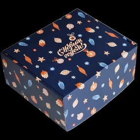 Коробка подарочная, Be Smart, картон с ламинацией, 230х260х120 мм. Коллекция Nostalgia, синий