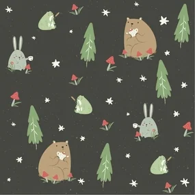 Упаковочная бумага, Be Smart, 70х100 см, Коллекция Forest, елочки