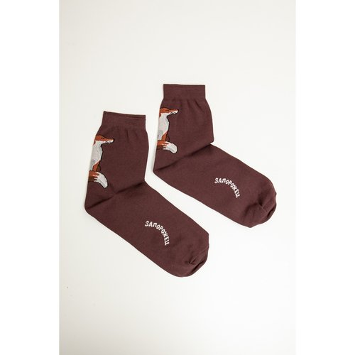 Носки Запорожец Лиса коричневый размер 41-45 380₽