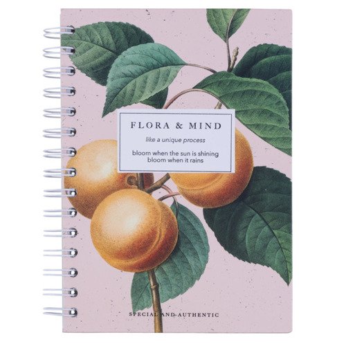 Тетрадь общая Be Smart Flora 144х204 мм 120 л точка твердый переплет спираль персики 480₽