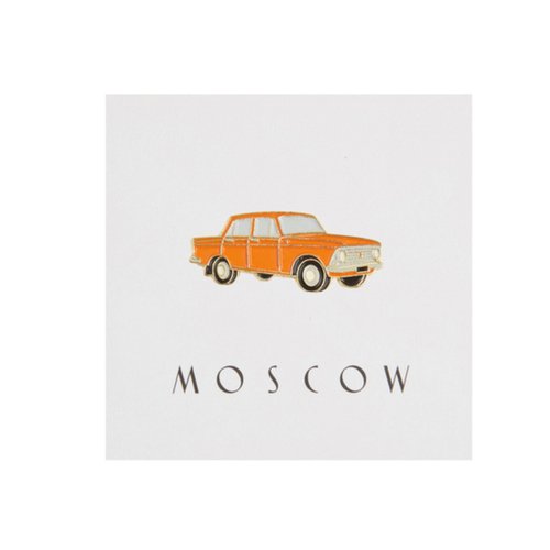 Значок металлический Москвич красный 460₽