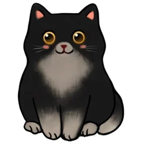 Стикер объемный Esterum Котик Барон