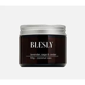 Свеча ароматическая Blesly Лаванда, шалфей и кедр, 55 гр