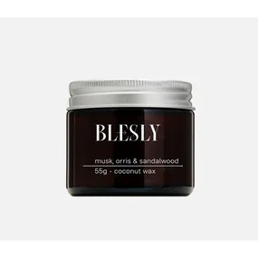 Свеча ароматическая Blesly Мускус, ирис и сандал, 55 гр