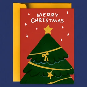 Открытка Новогодняя ёлка