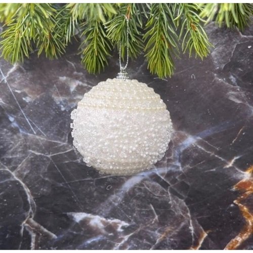 Елочная игрушка шар классический красный 8 см 90₽