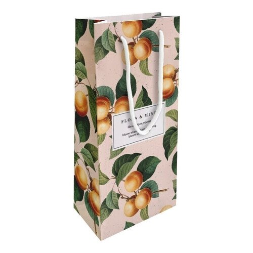 Пакет бумажный подарочный Be Smart 15х32 см Коллекция Flora персики 200₽
