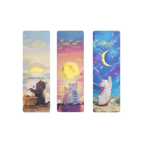 Закладки для книг Meshu Sun Cat 13545 мм 3 шт 150₽