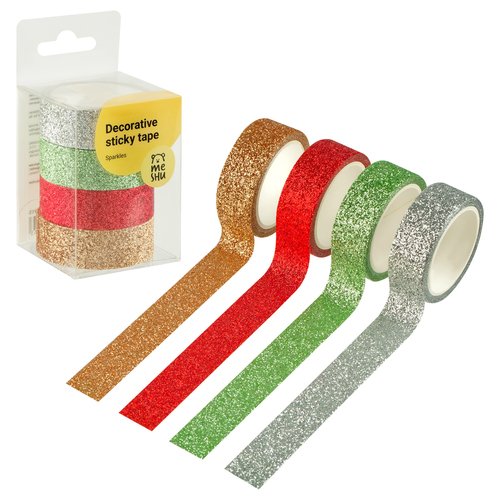 Набор клейких декоративных лент Meshu Sparkles 4 шт 280₽