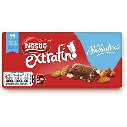 Молочный шоколад Nestle Extrafino с миндалем 123 гр 513₽