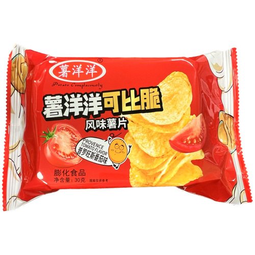Чипсы Shuyangyang Crispy томатные 30 гр 81₽