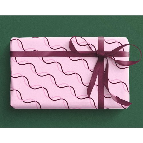Упаковочная бумага Волна розовая 100х70 см 200₽