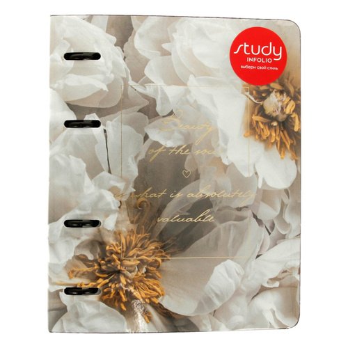 Тетрадь общая Infolio Study 175х212мм120л клетка кольцевой механизм Коллекция Beauty цветы 950₽