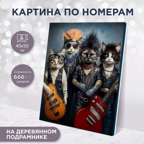 Картина по номерам 40х50 Рок-группа 26 цветов 1400₽