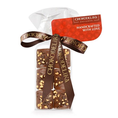 Воздушный зефир в кофейном шоколаде в пакете с ленточкой 60 гр 430₽