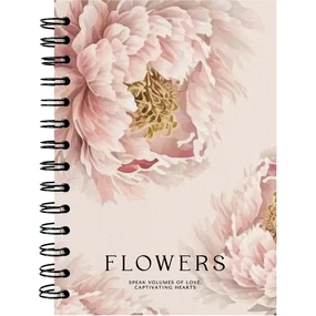 Тетрадь общая Be Smart Peony, 144 х 204 мм, 120 л, клетка, персиковый