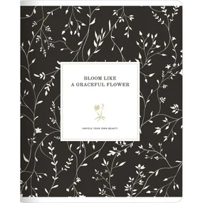 Тетрадь общая ученическая Be Smart Vintage 165 х 203 мм, 48 листов, клетка, мягкий переплет, веточки на черном