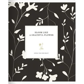 Тетрадь общая ученическая Be Smart Vintage 165 х 203 мм, 48 листов, клетка, мягкий переплет, цветы на черном