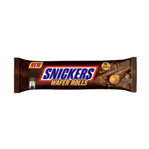 Шокололадные палочки Snickers вафер ролл 24г 171₽