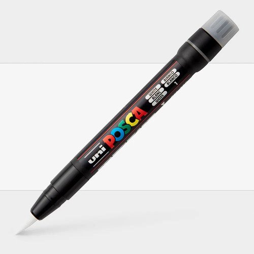 Маркер-кисть POSCA PCF-350 цвет чернил - белый 1100₽