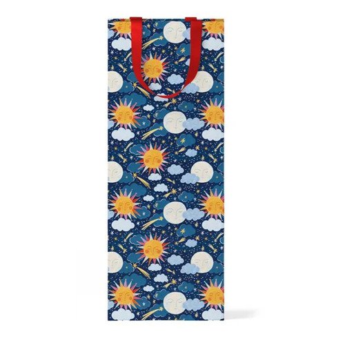 Подарочный пакет бутылочный Солнца и Луны Красота в Деталях, 150 х 395 х 150 мм