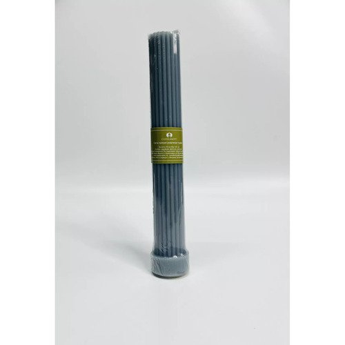 Свеча прямая рифленая CANDLEMINT 22х25 см графит 450₽