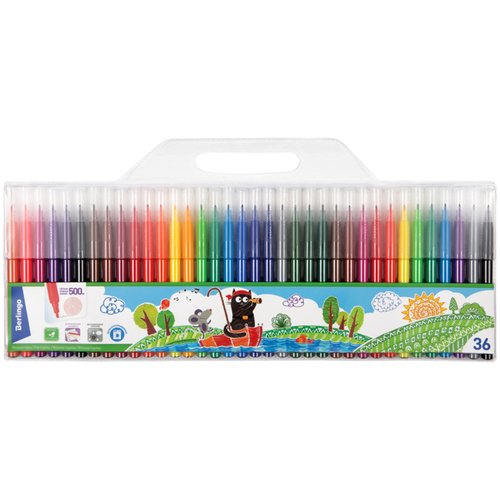 Фломастеры Berlingo Жил-был кот 36 цветов смываемые блистер 840₽