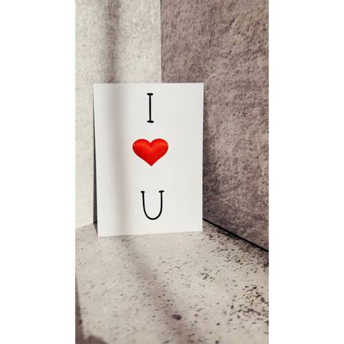 Шелковая открытка I love you 160₽